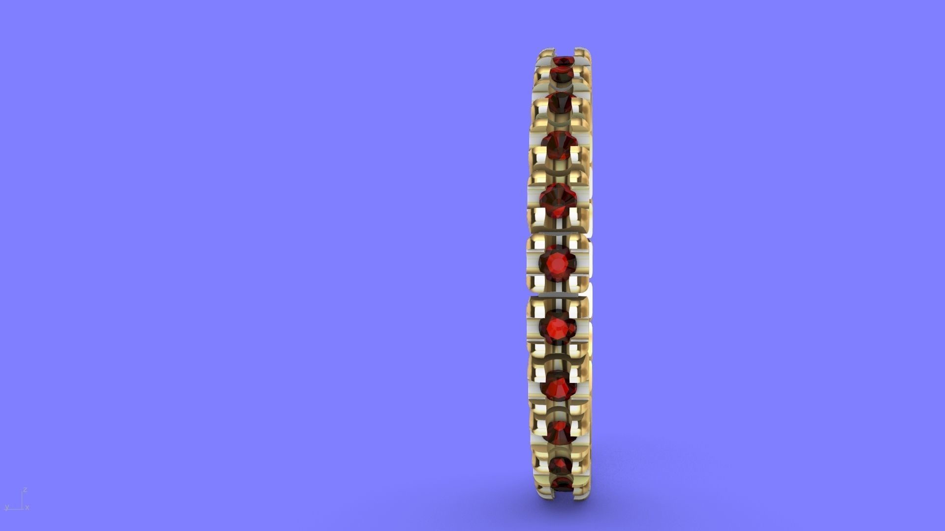 round brilliant eternity ring 3D print model_19