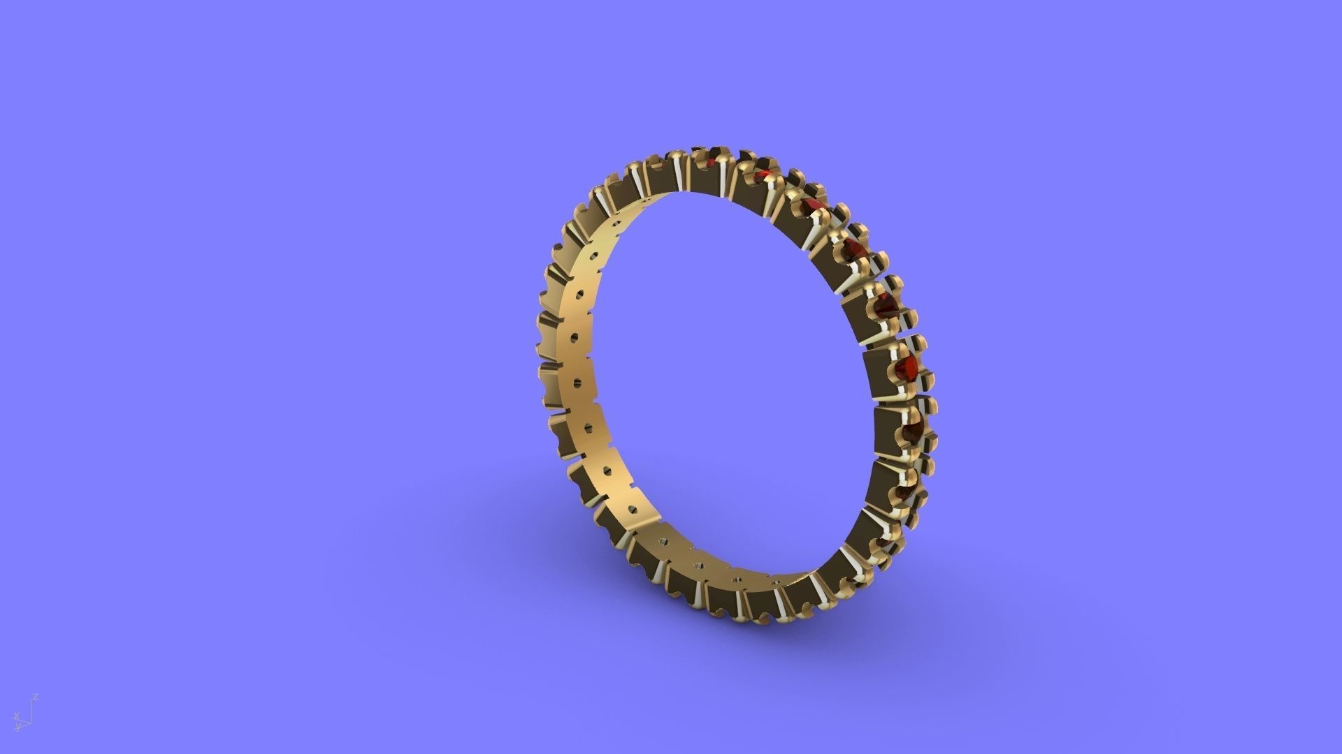 round brilliant eternity ring 3D print model_17