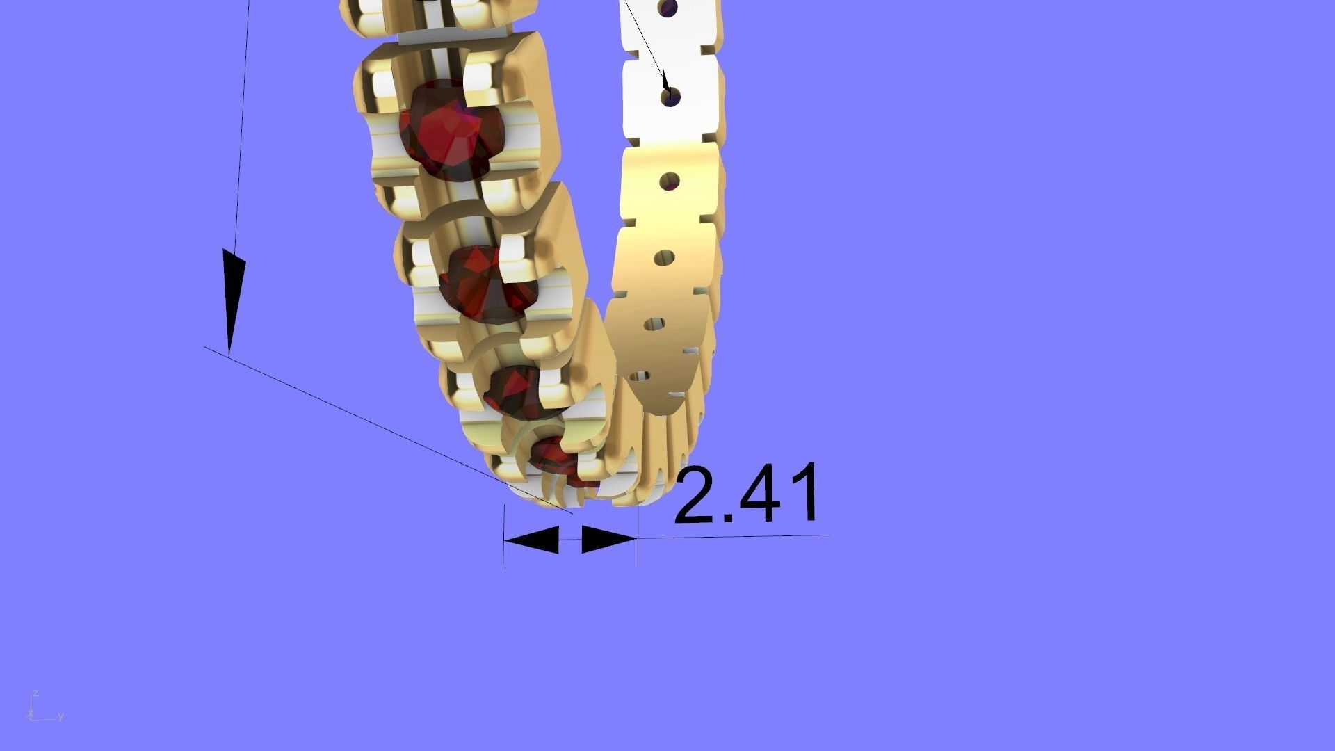 round brilliant eternity ring 3D print model_25