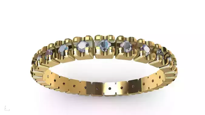 round brilliant eternity ring