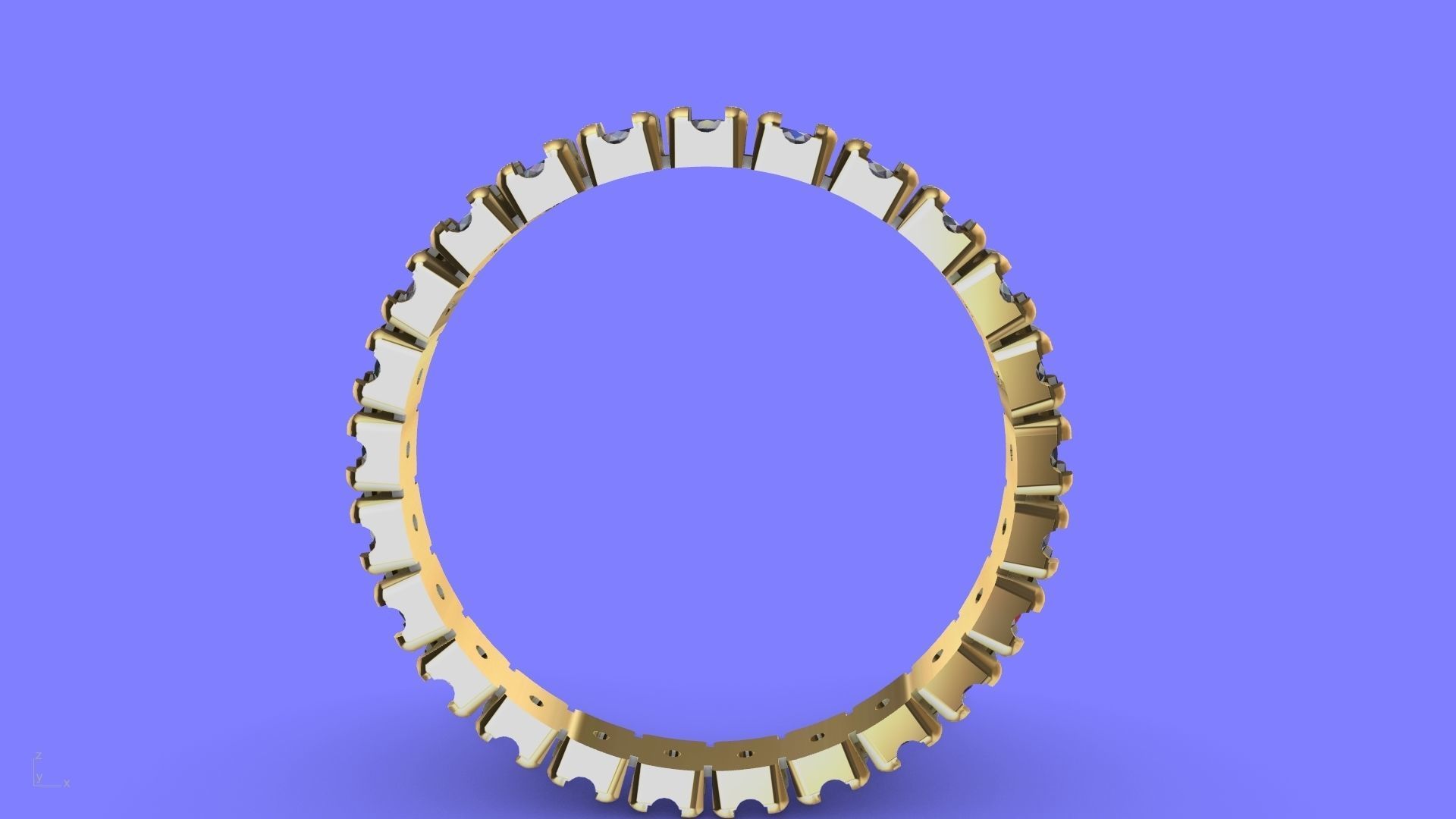 round brilliant eternity ring 3D print model_11