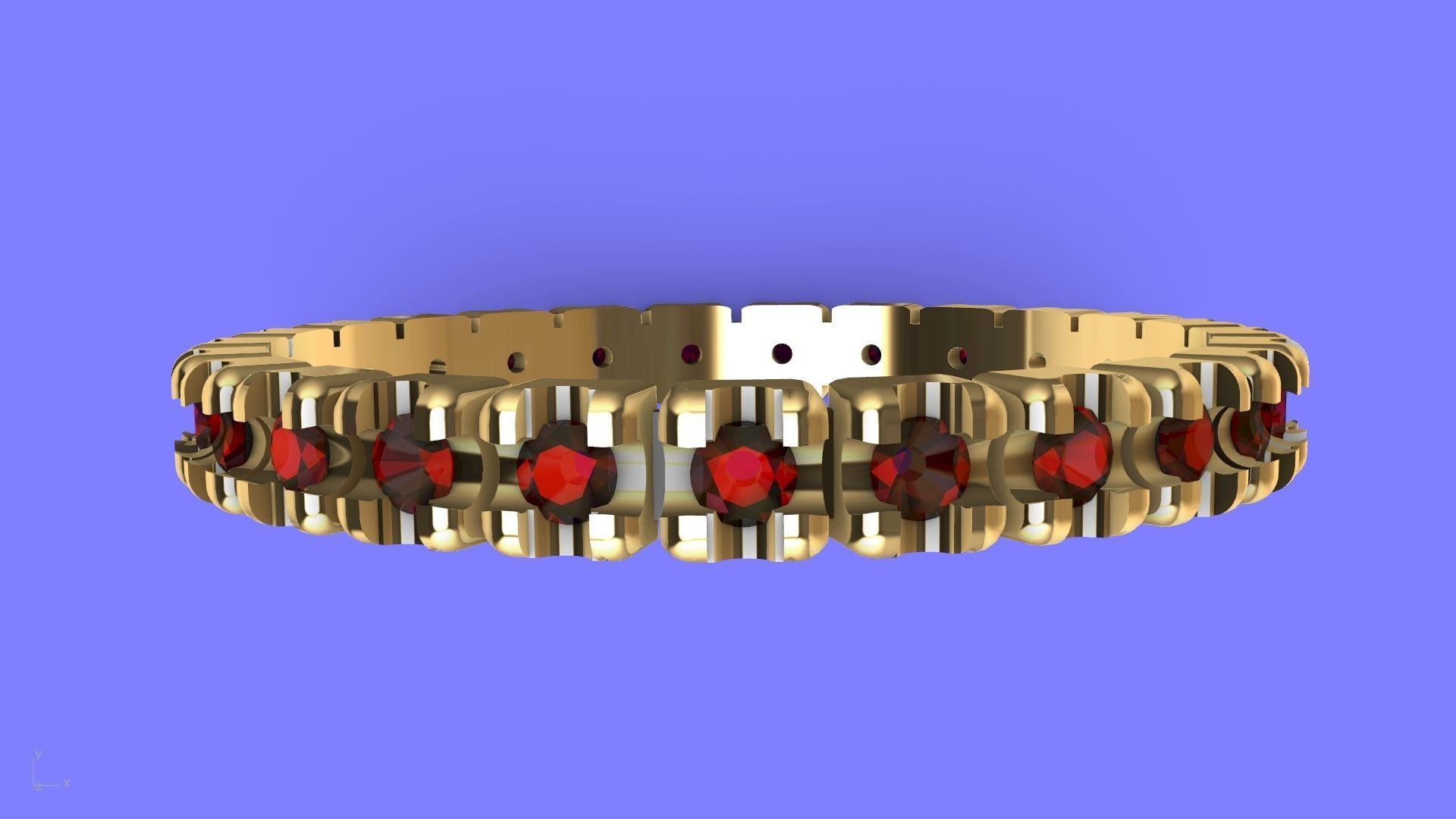 round brilliant eternity ring 3D print model_23