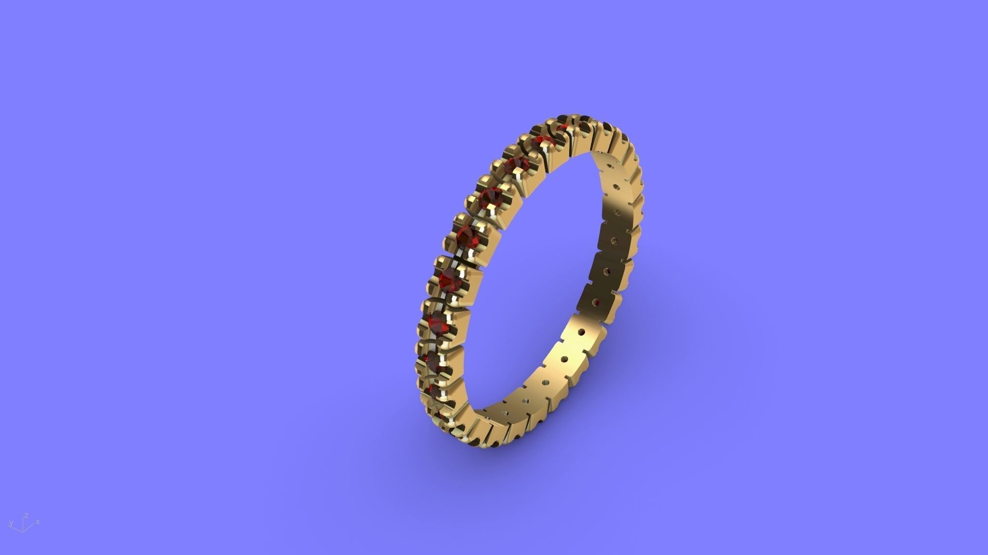 round brilliant eternity ring 3D print model_16