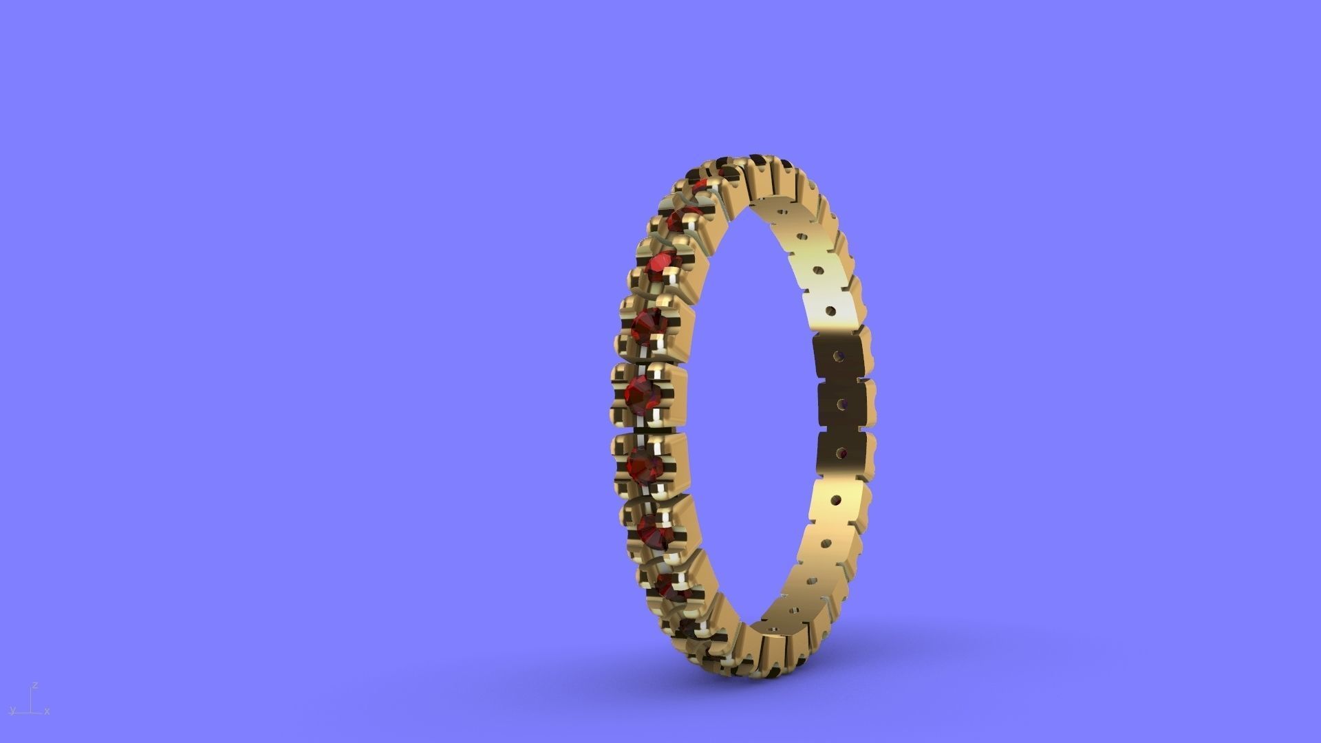round brilliant eternity ring 3D print model_18