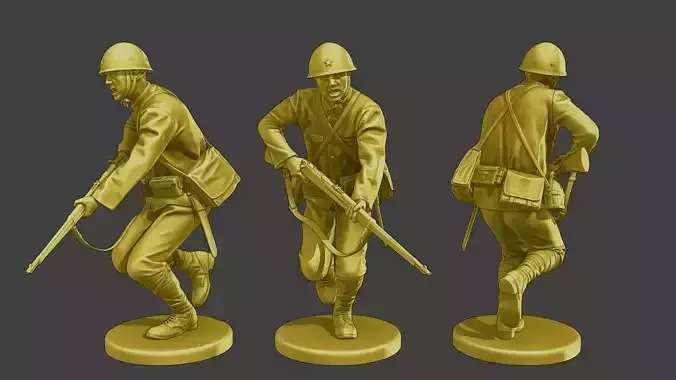 Japanese soldier ww2 Attack4 J2 3D print model