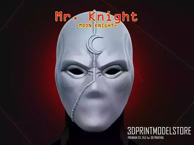 Moon Knight - Mr Knight Mask - Marvel Cosplay Helmet 3D print model