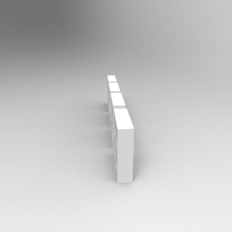 Balcony concrete blocks 4 types - 1-35 scale dioramas accessory 3D print model_6