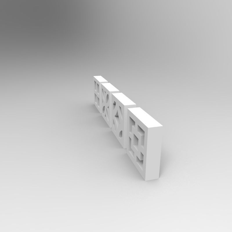 Balcony concrete blocks 4 types - 1-35 scale dioramas accessory 3D print model_13