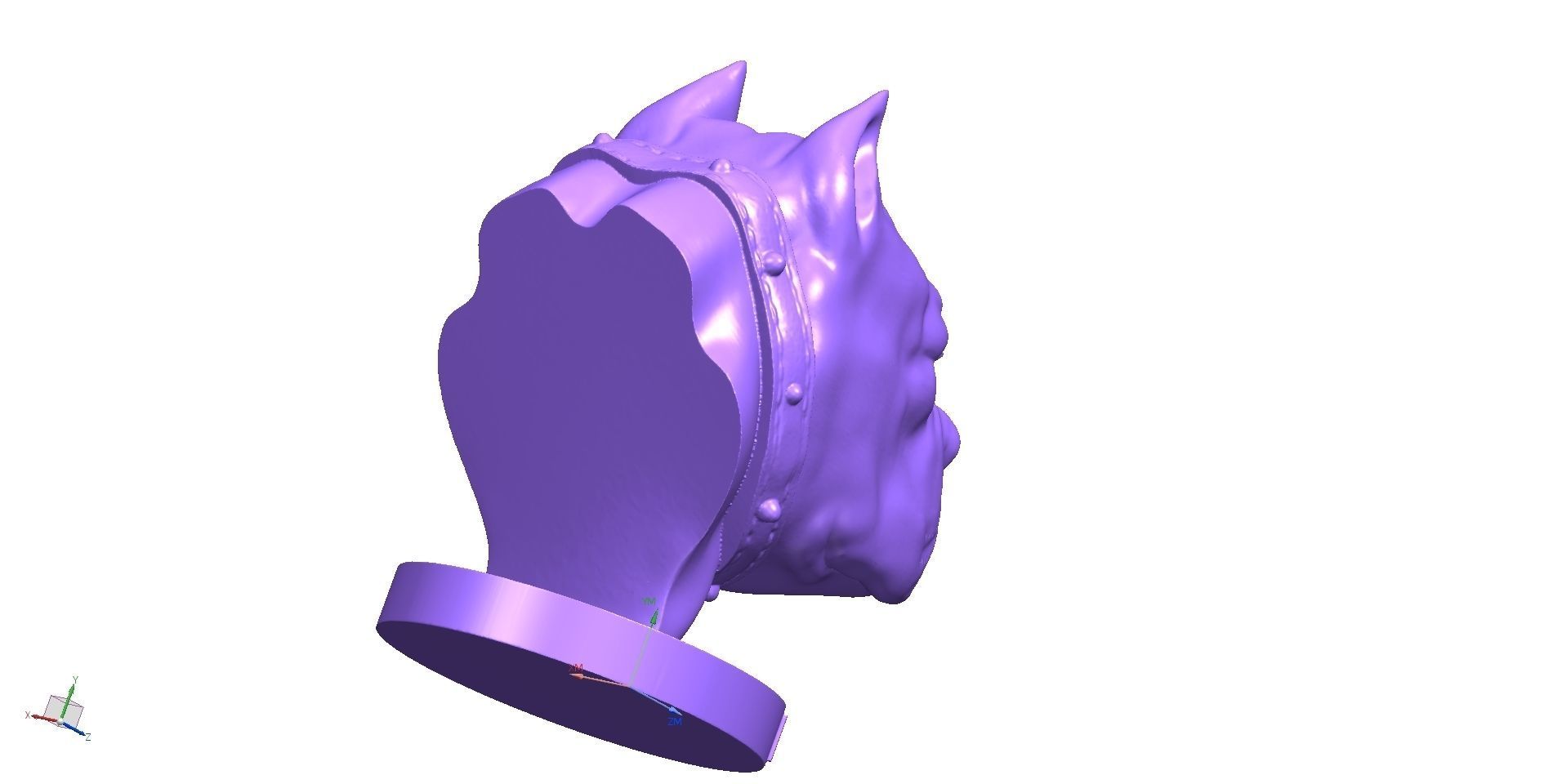 PITBULL 3D PRINT MODEL dog head 3D print model_17