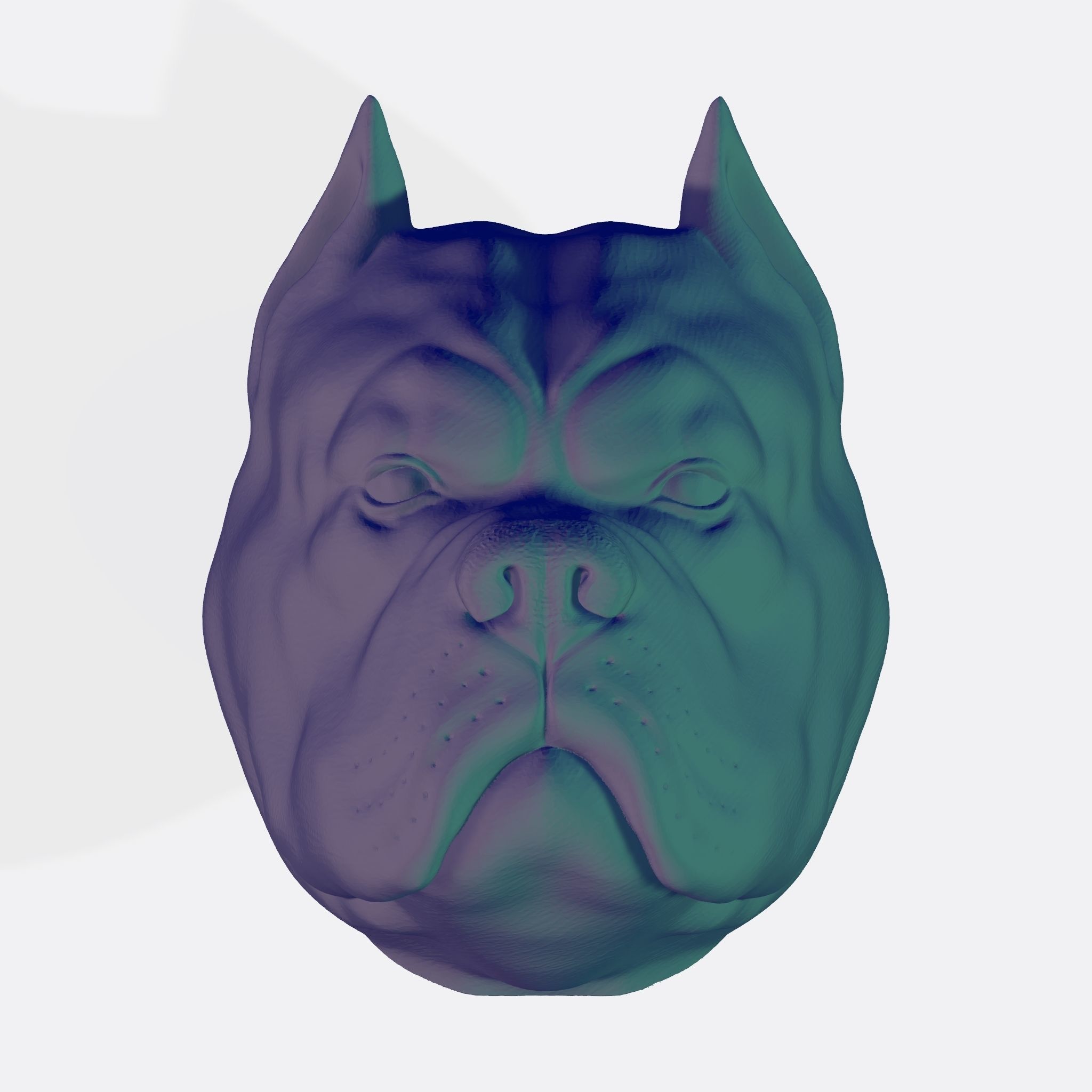 PITBULL 3D PRINT MODEL dog head 3D print model_14