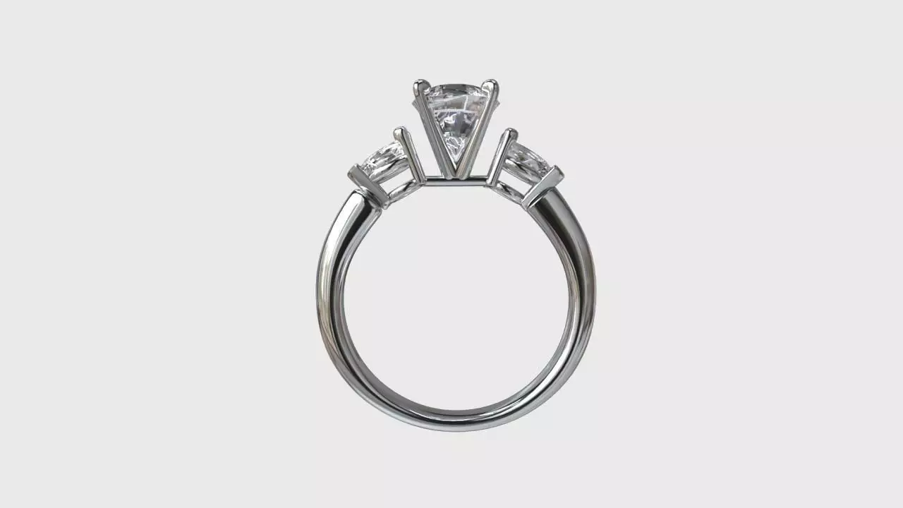 luxury jewelry  Ring Low-poly 3D model_0