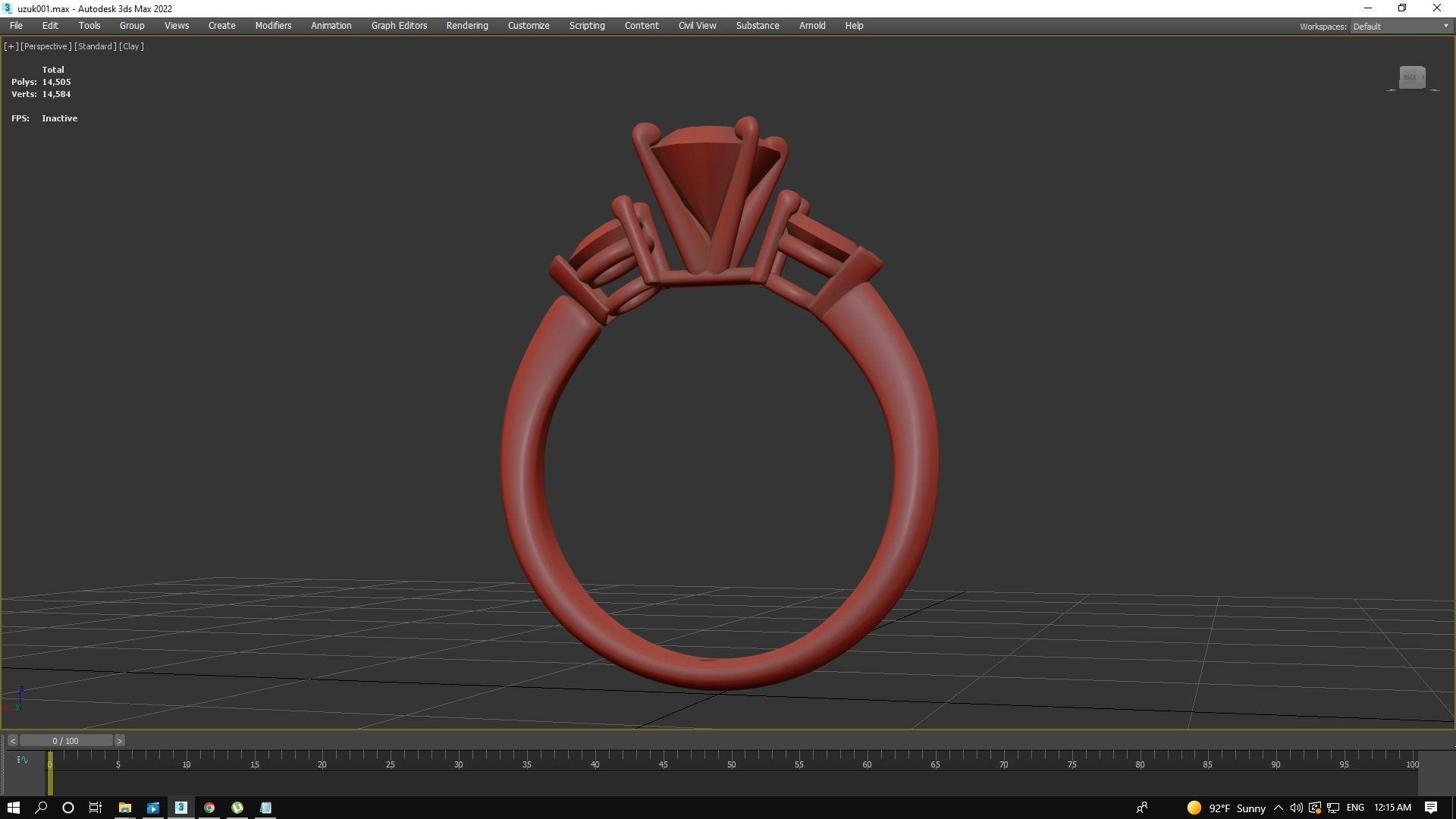 luxury jewelry  Ring Low-poly 3D model_8