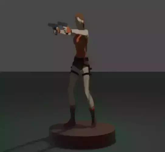 Tomb Raider Lara Croft with Guns 3D print model