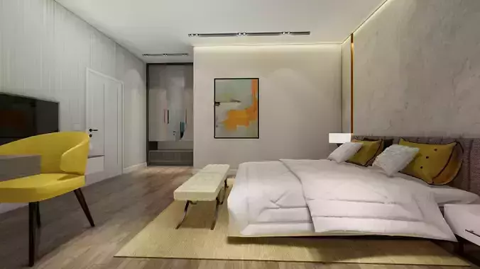 Bed Room interior 3D model