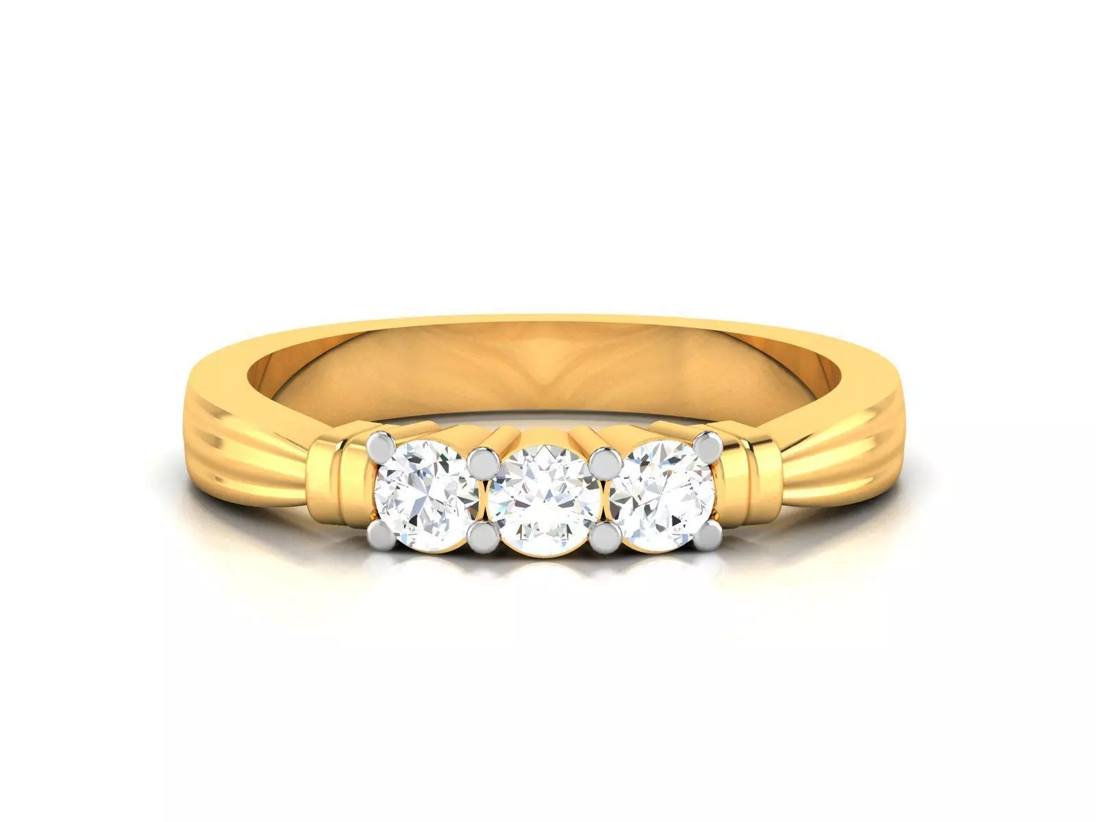 Solitaire Engagement Wedding Women Ring 3D print model