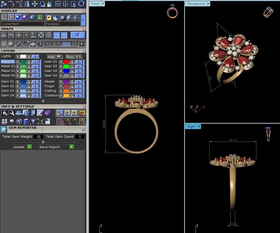 Solitaire Engagement Wedding Pear Stone Ring 3D print model_6