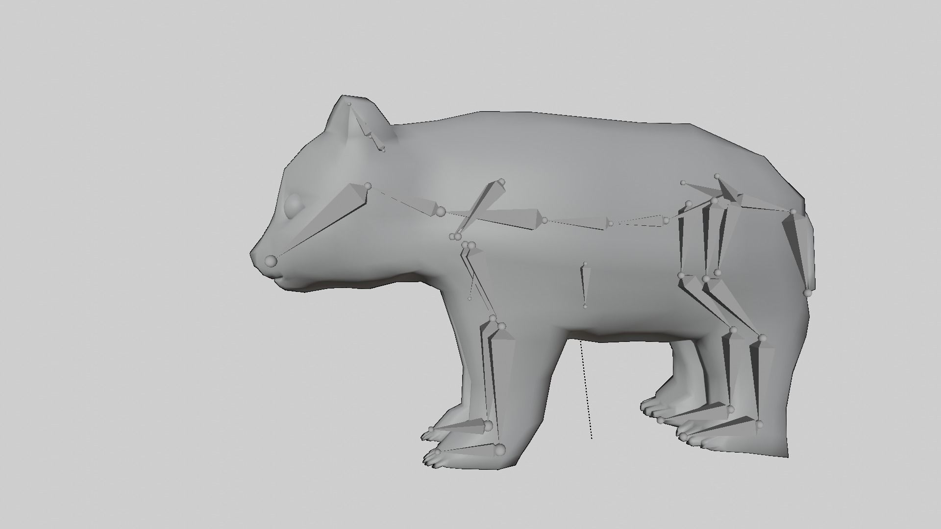 Low-Poly Cartoon Panda - Rigged Low-poly 3D model_14