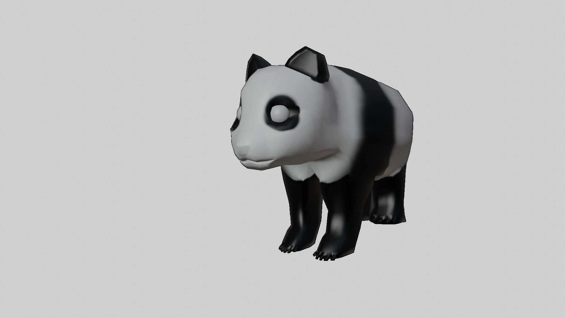 Low-Poly Cartoon Panda - Rigged Low-poly 3D model_19