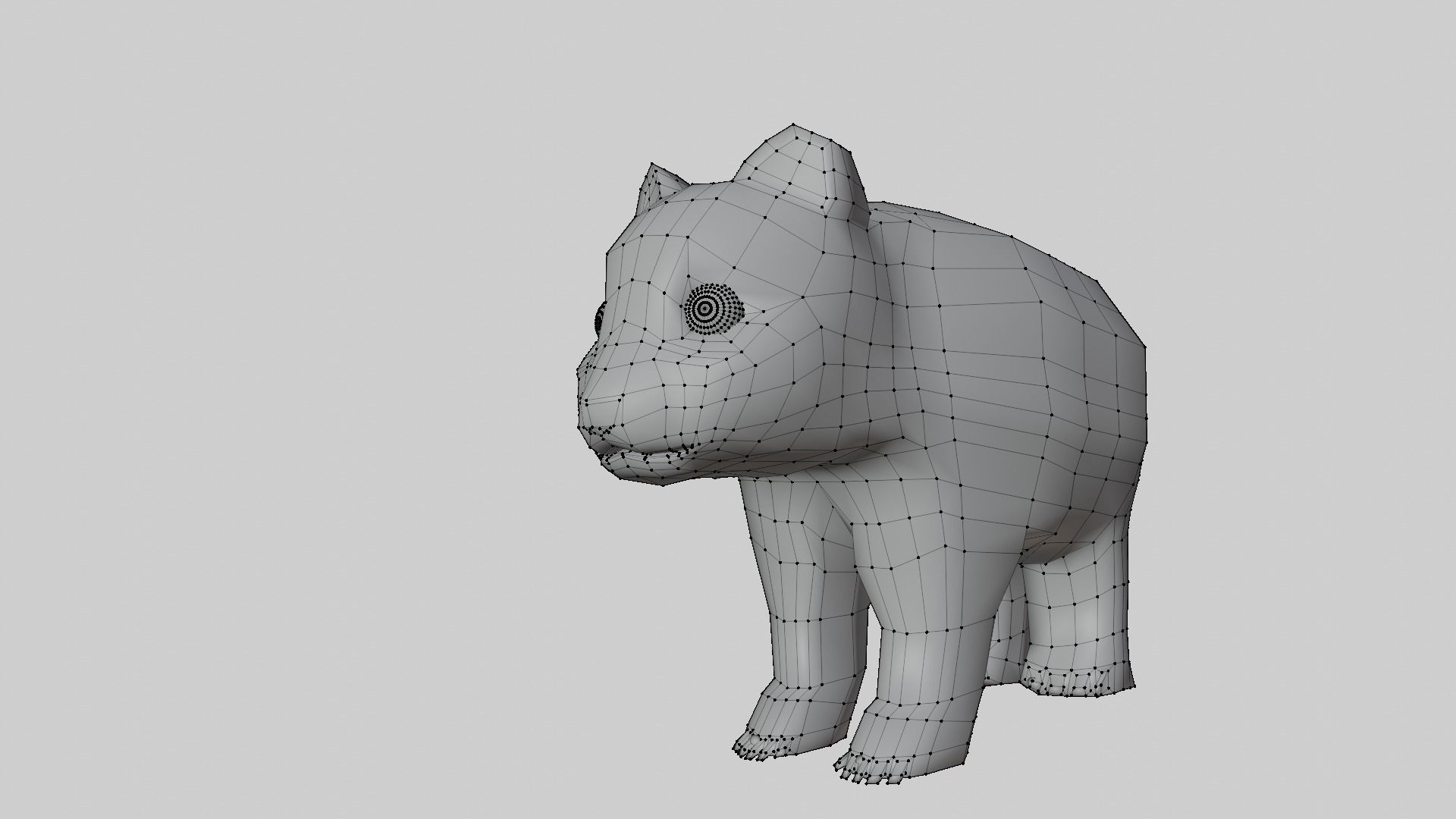 Low-Poly Cartoon Panda - Rigged Low-poly 3D model_15