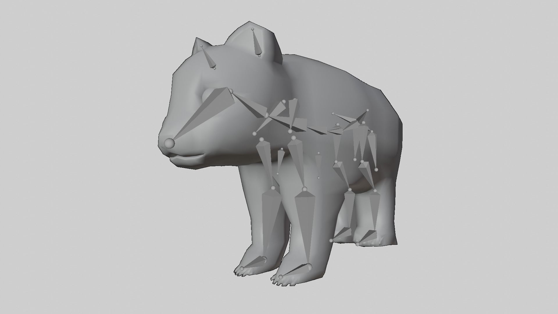 Low-Poly Cartoon Panda - Rigged Low-poly 3D model_17