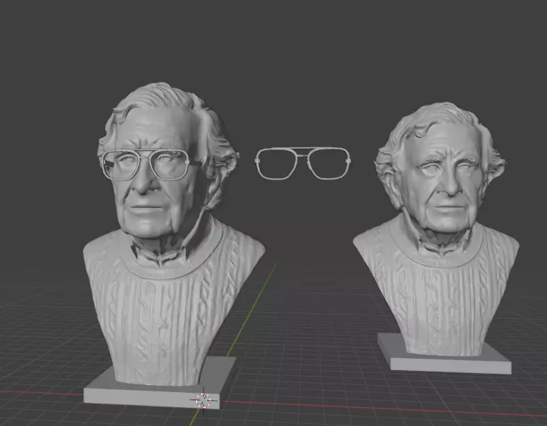 Noam Chomsky 3D print model_15