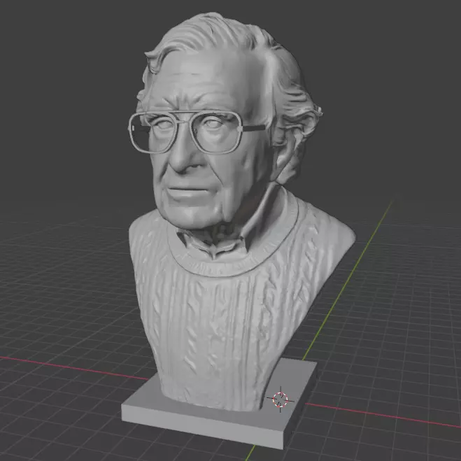 Noam Chomsky 3D print model_5