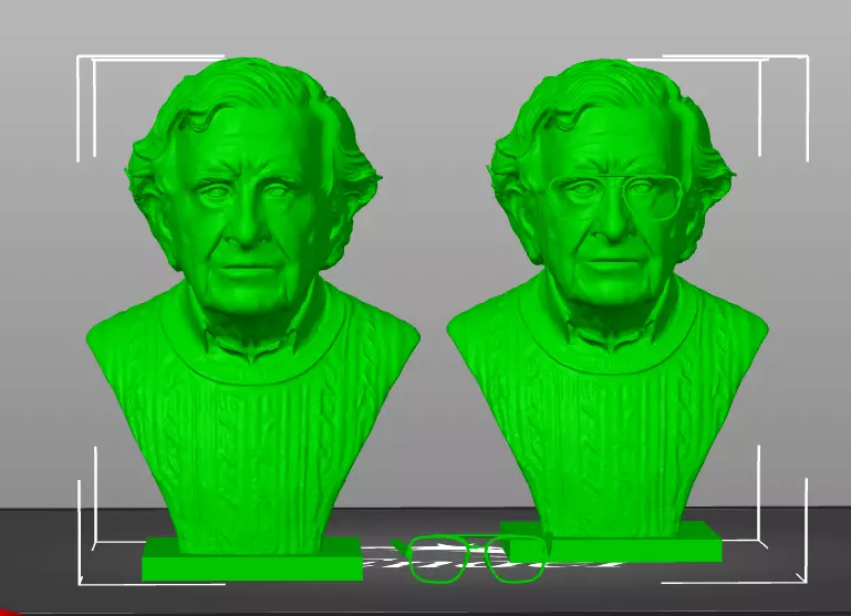 Noam Chomsky 3D print model_17
