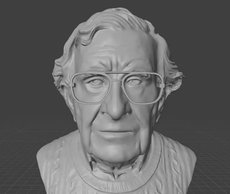 Noam Chomsky 3D print model_9