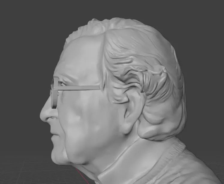 Noam Chomsky 3D print model_13