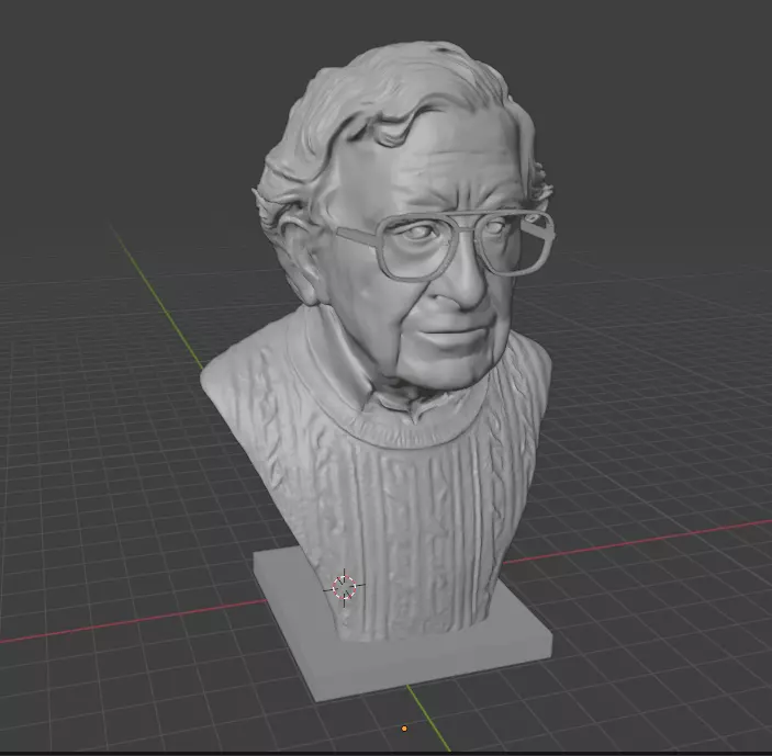 Noam Chomsky 3D print model_21