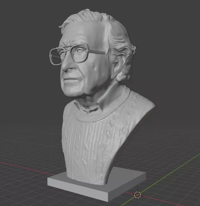 Noam Chomsky 3D print model_4