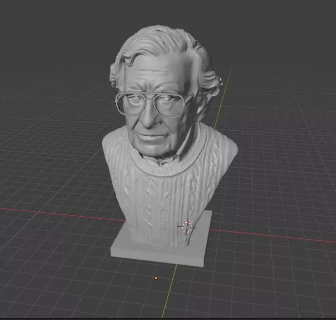 Noam Chomsky 3D print model_6