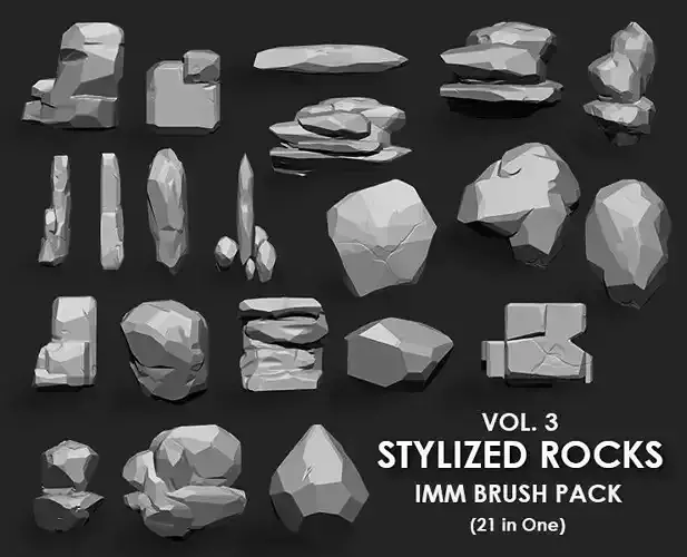 Stylized Rock IMM Brushes 21 in one Vol 3