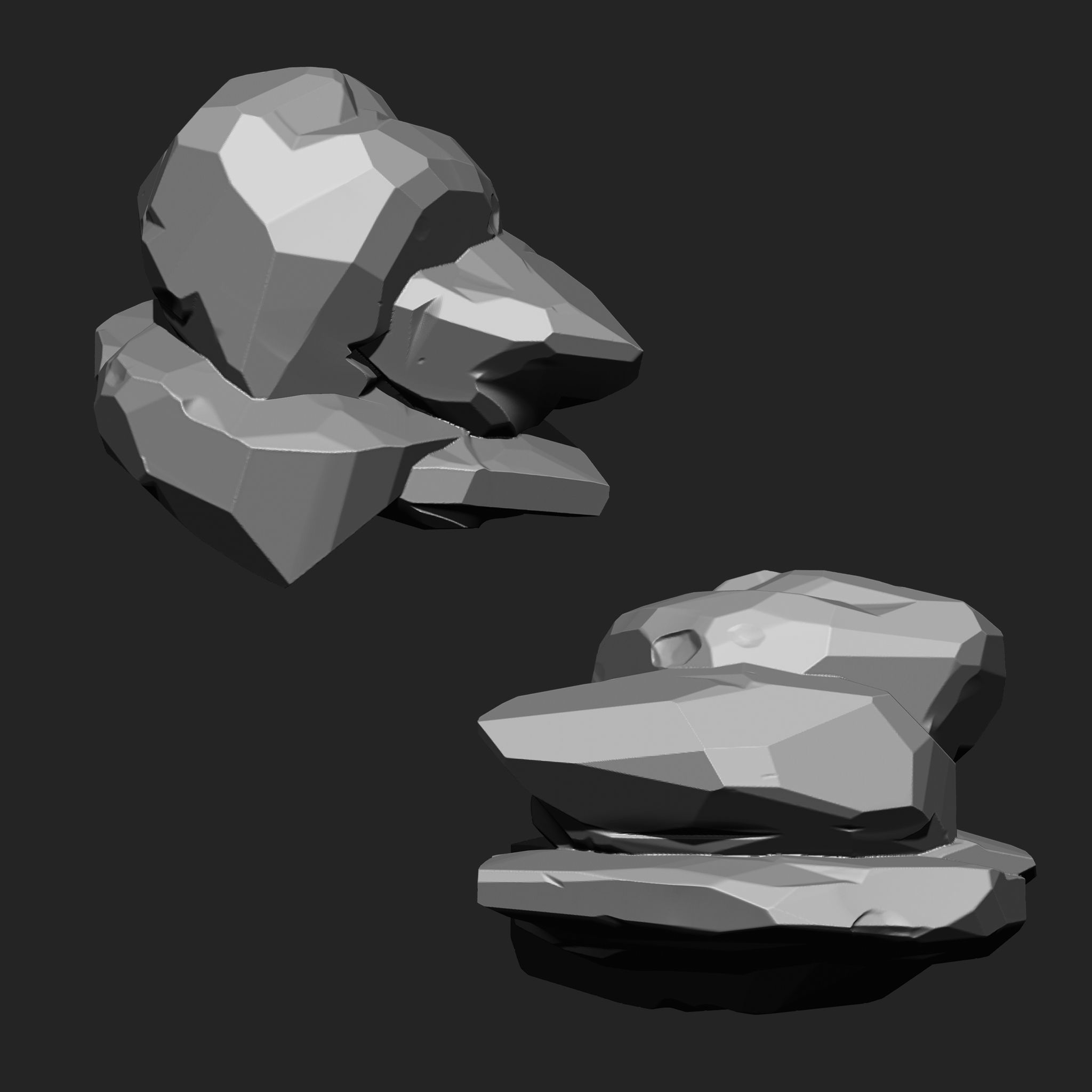 Stylized Rock IMM Brushes 21 in one Vol 3 3D model_12