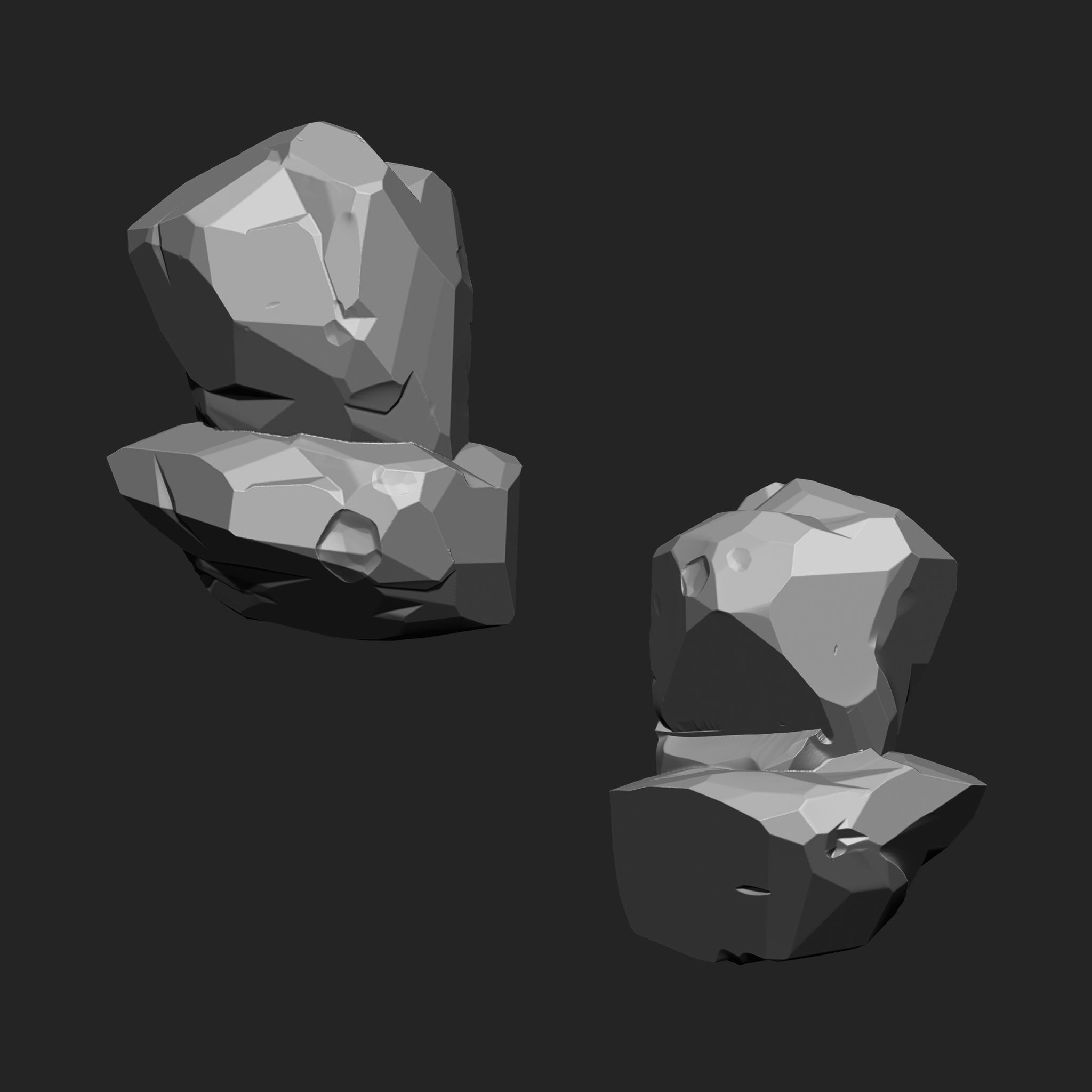 Stylized Rock IMM Brushes 21 in one Vol 3 3D model_3