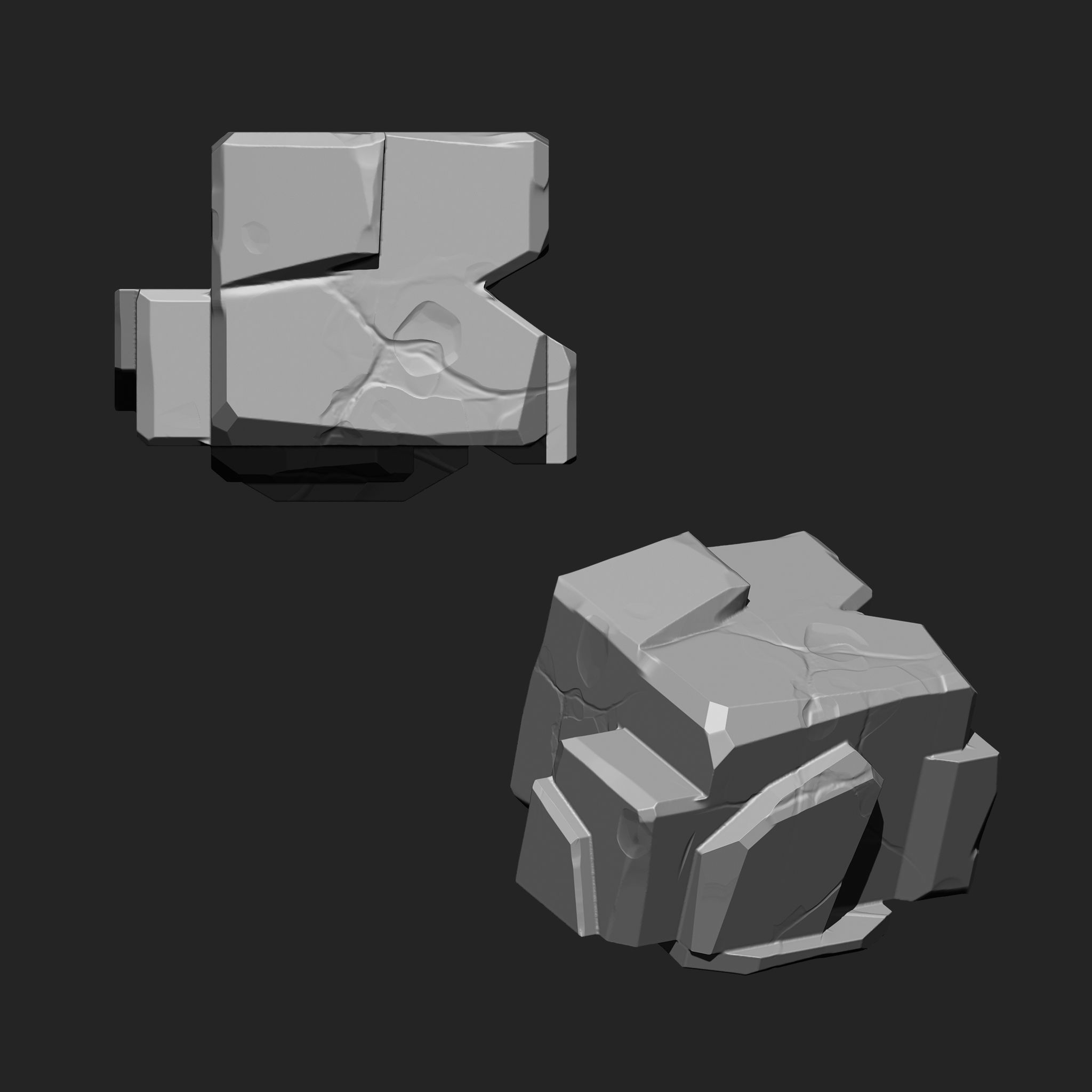 Stylized Rock IMM Brushes 21 in one Vol 3 3D model_11