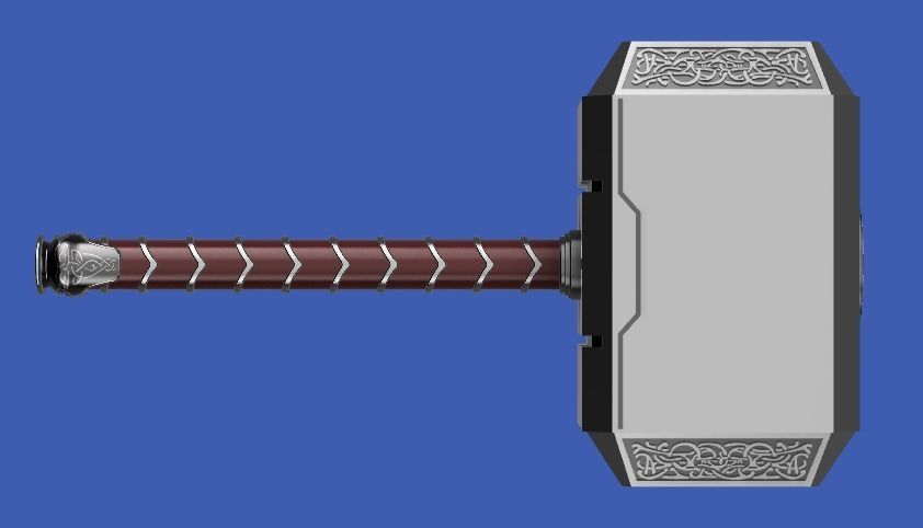 Thor - Mjolnir hammer 3D print model_4