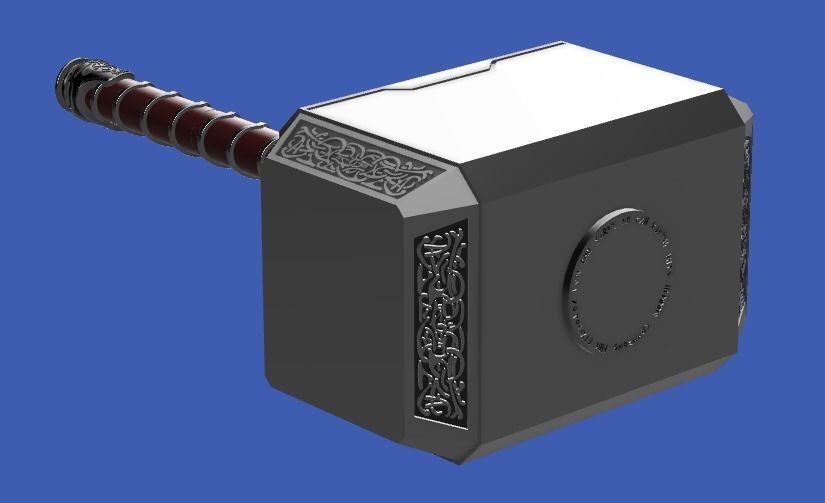 Thor - Mjolnir hammer 3D print model_1