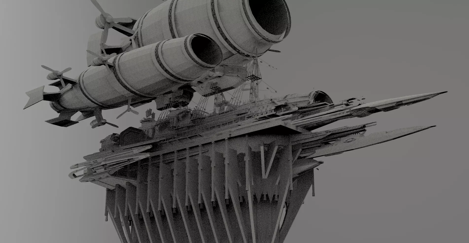 Cathedral Airship 2 3D model 3D model_0