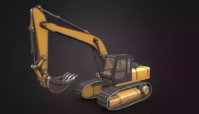 Caterpillar 330 Excavator Low-poly 3D model