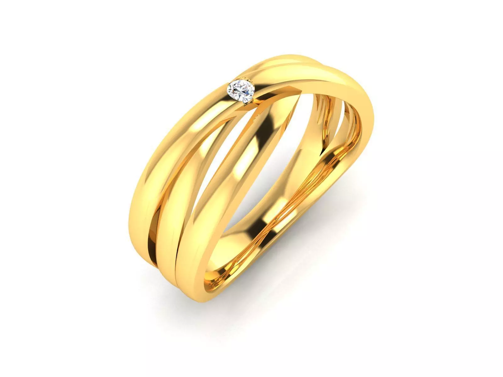 Solitaire Wedding Engagement Women Ring 3D print model