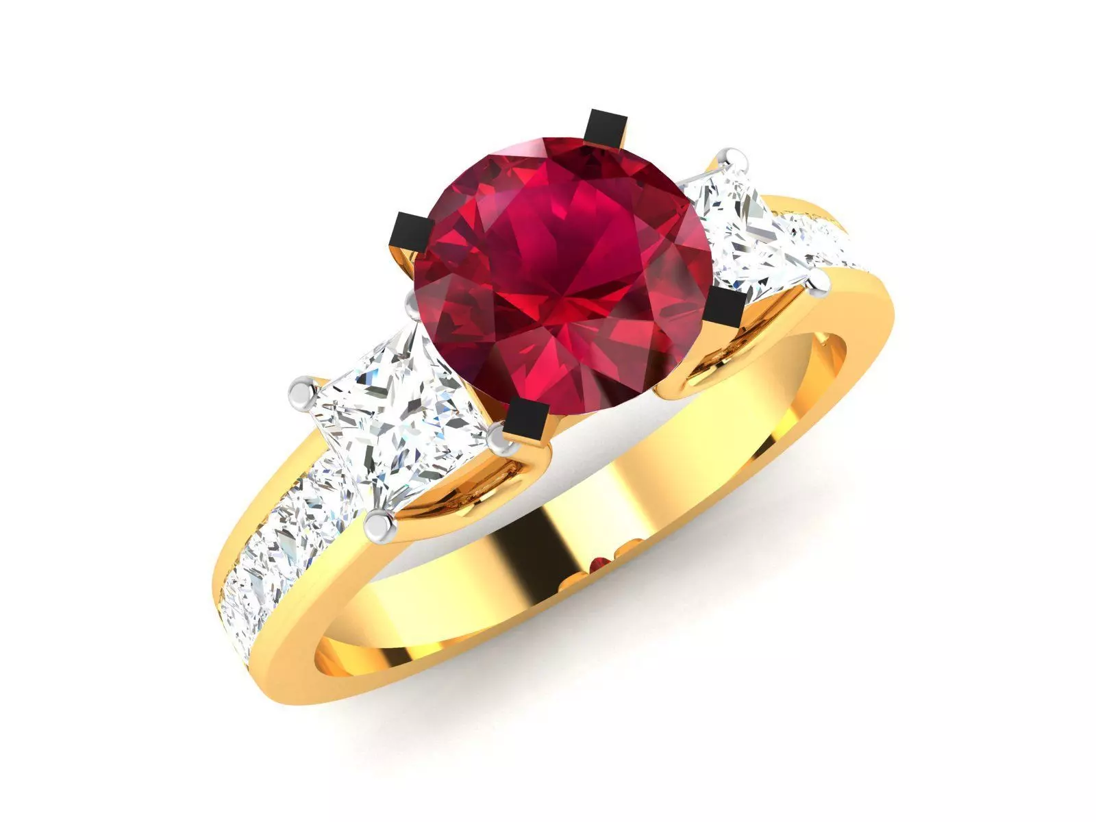 Solitaire Wedding Engagement Women Ring 3D print model