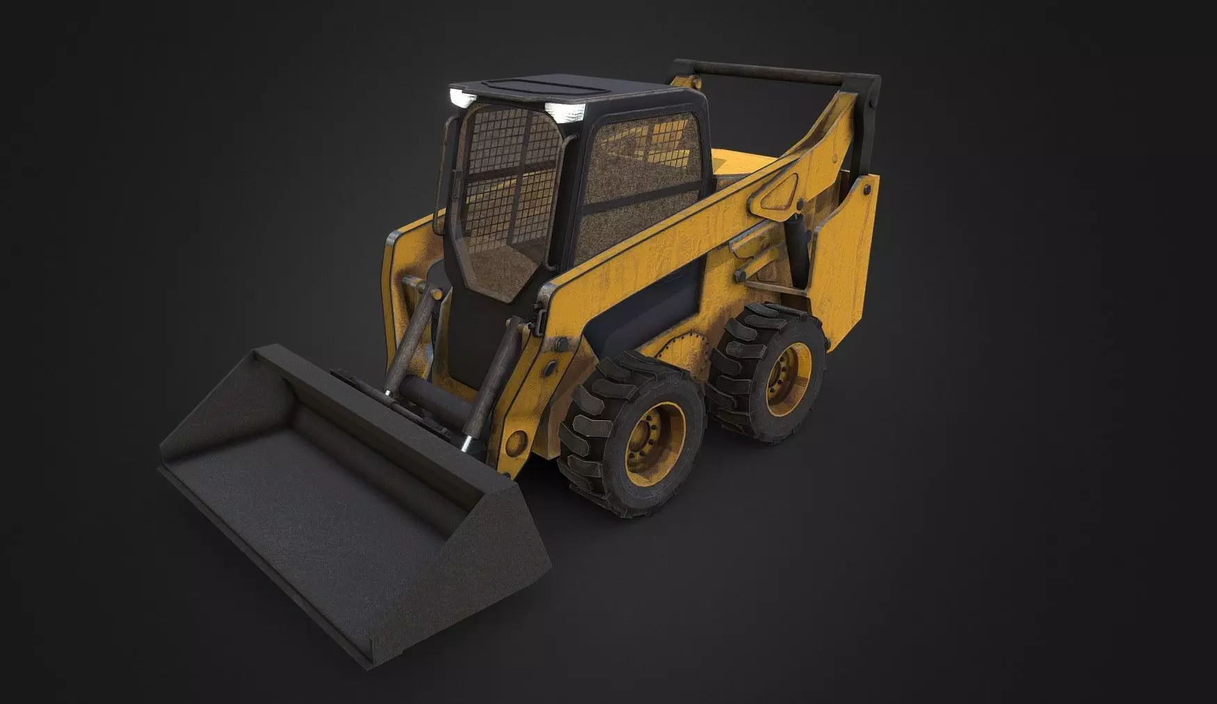 Bobcat s450 Skid Steer Loader Low-poly 3D model_0