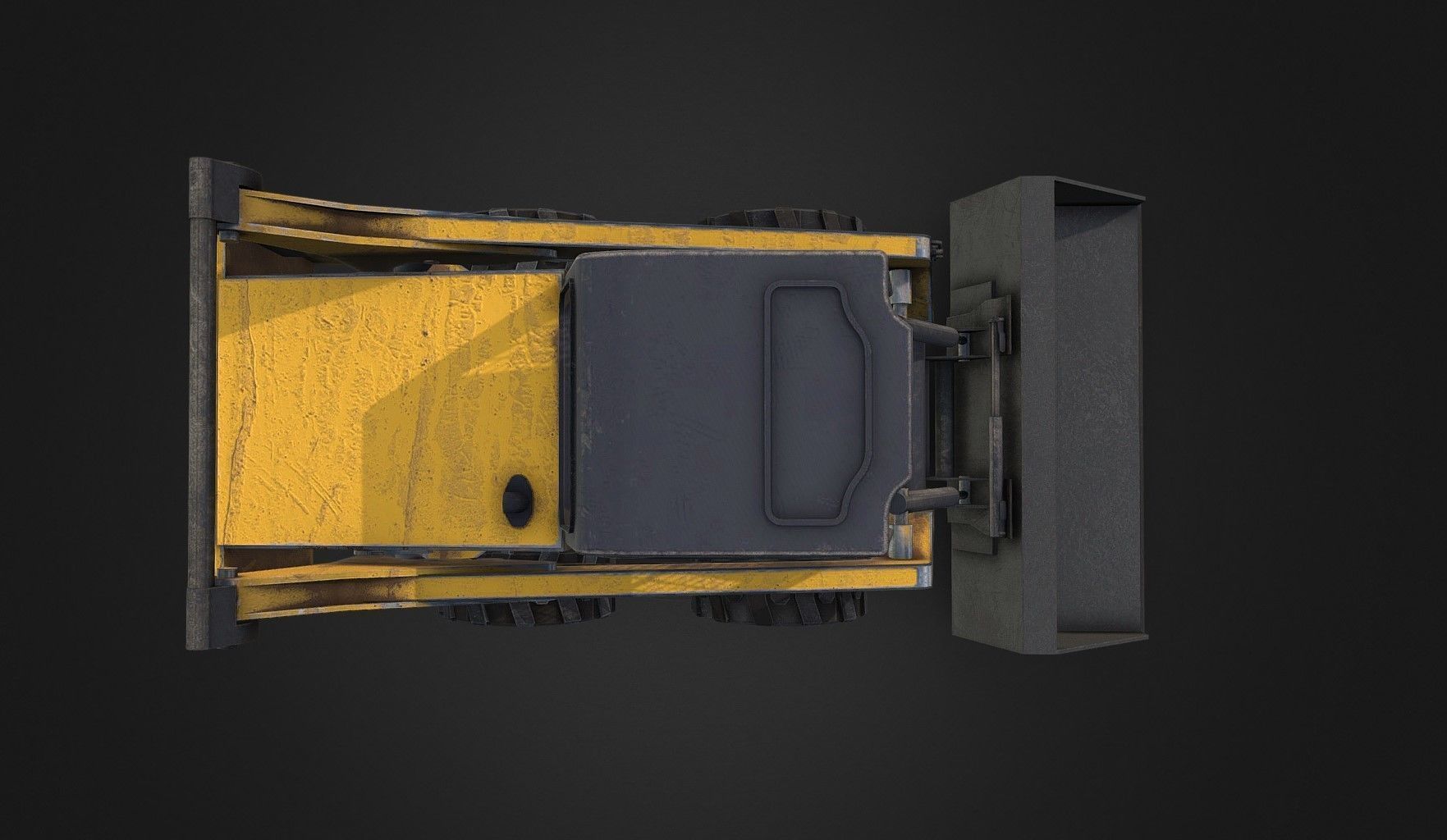 Bobcat s450 Skid Steer Loader Low-poly 3D model_4