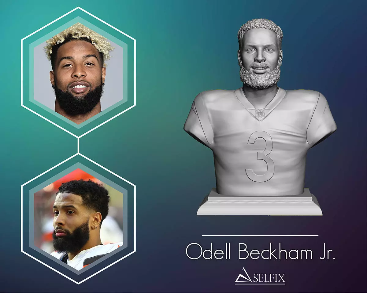 Odell Beckham Jr portrait 3D print model_0