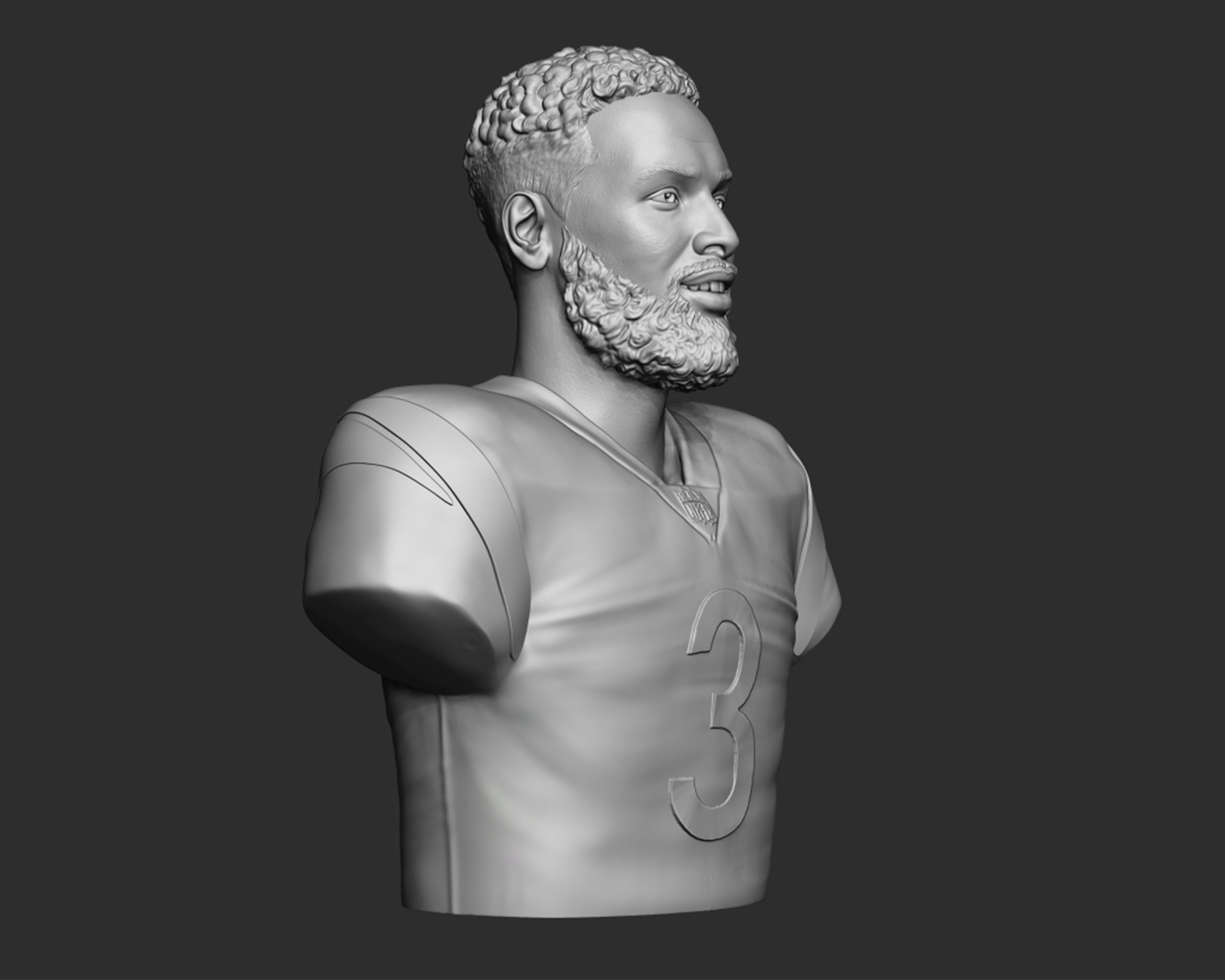 Odell Beckham Jr portrait 3D print model_6