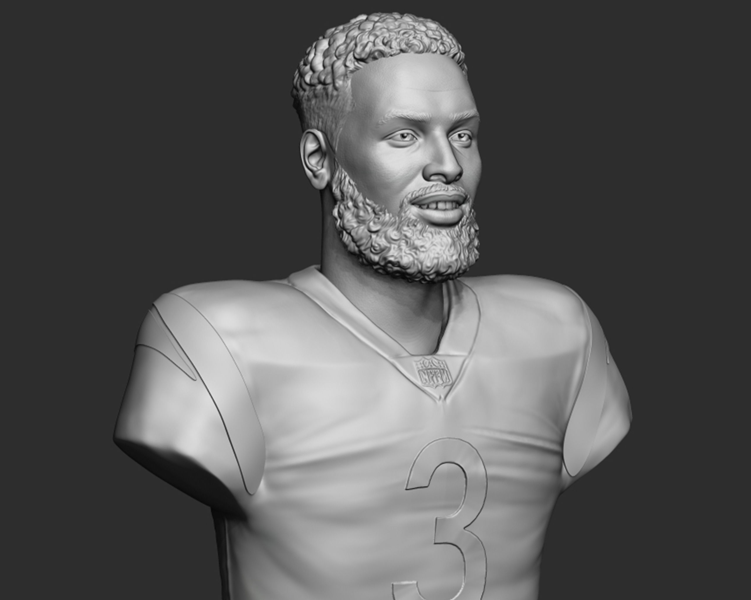 Odell Beckham Jr portrait 3D print model_3