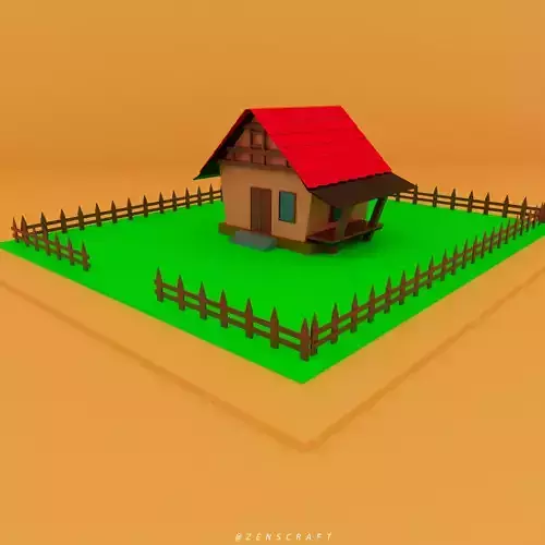 Cartoon House 3D model