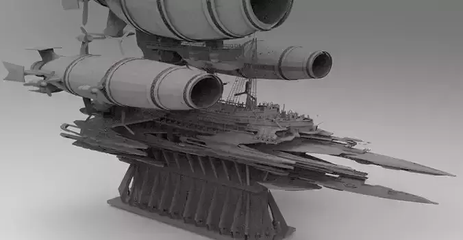 Cathedral Airship 4 3D model