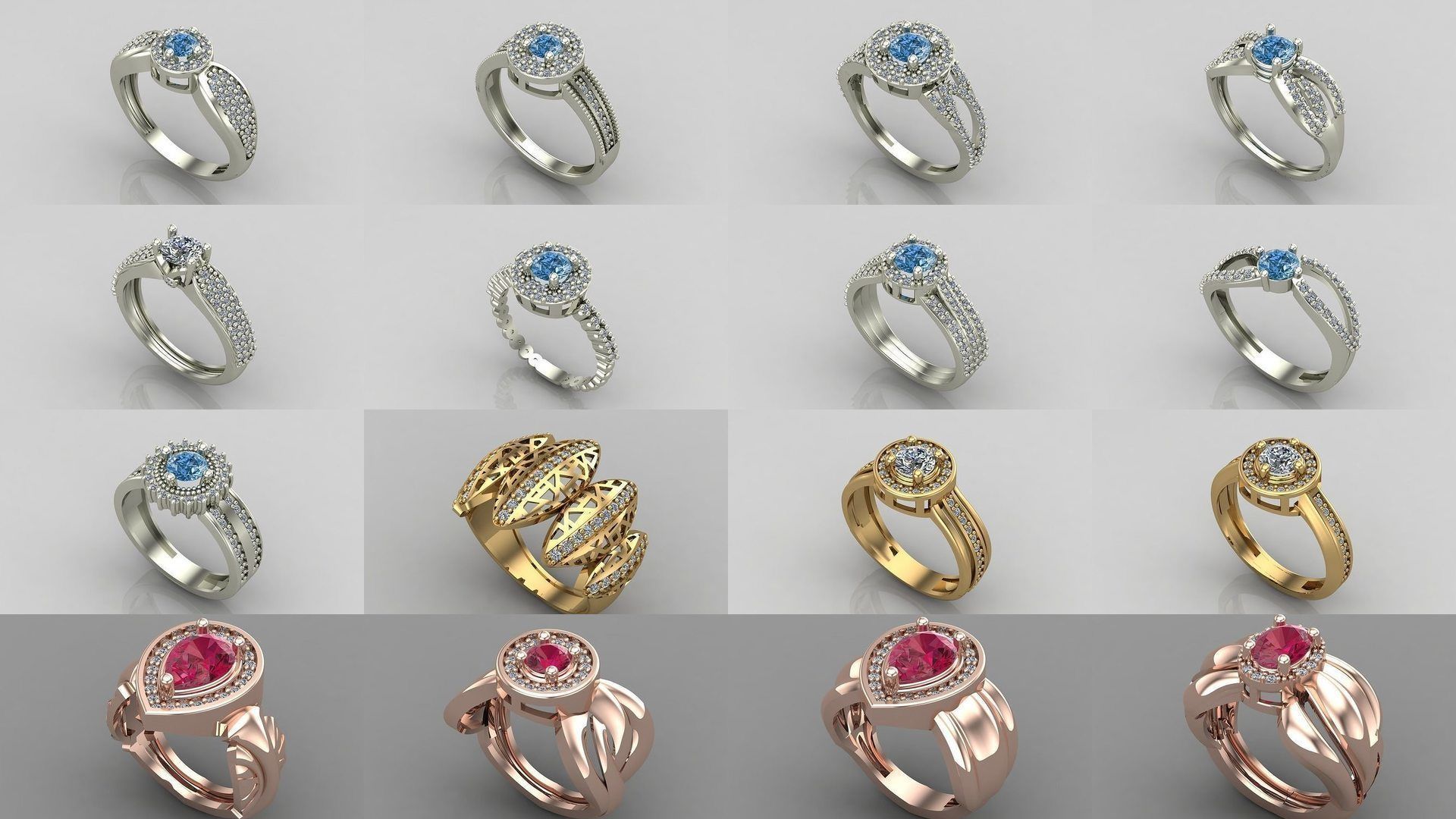 1400 Model Files - Women Ring Womens Rings Plain Models 3DM 3D Model Collection_247
